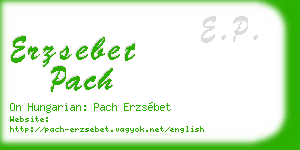 erzsebet pach business card